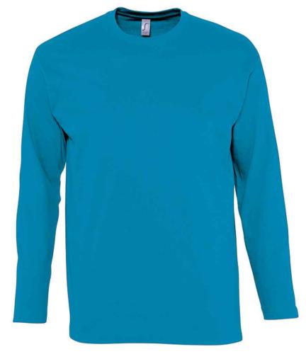 SOLS Monarch L/S T-Shirt - Aqua - 3XL